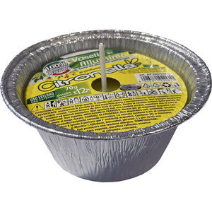 ART. CAP3820 CITRONELLA IN STAGNOLA BRICIOLA D 8,5XH4 CM 60pz