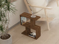 Tavolino laterale in legno - 45 x 17 x 51 cm - Noce