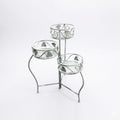 Fioriera 3 Posti 44x46xH65cm Azzurro Chiaro Epoque
