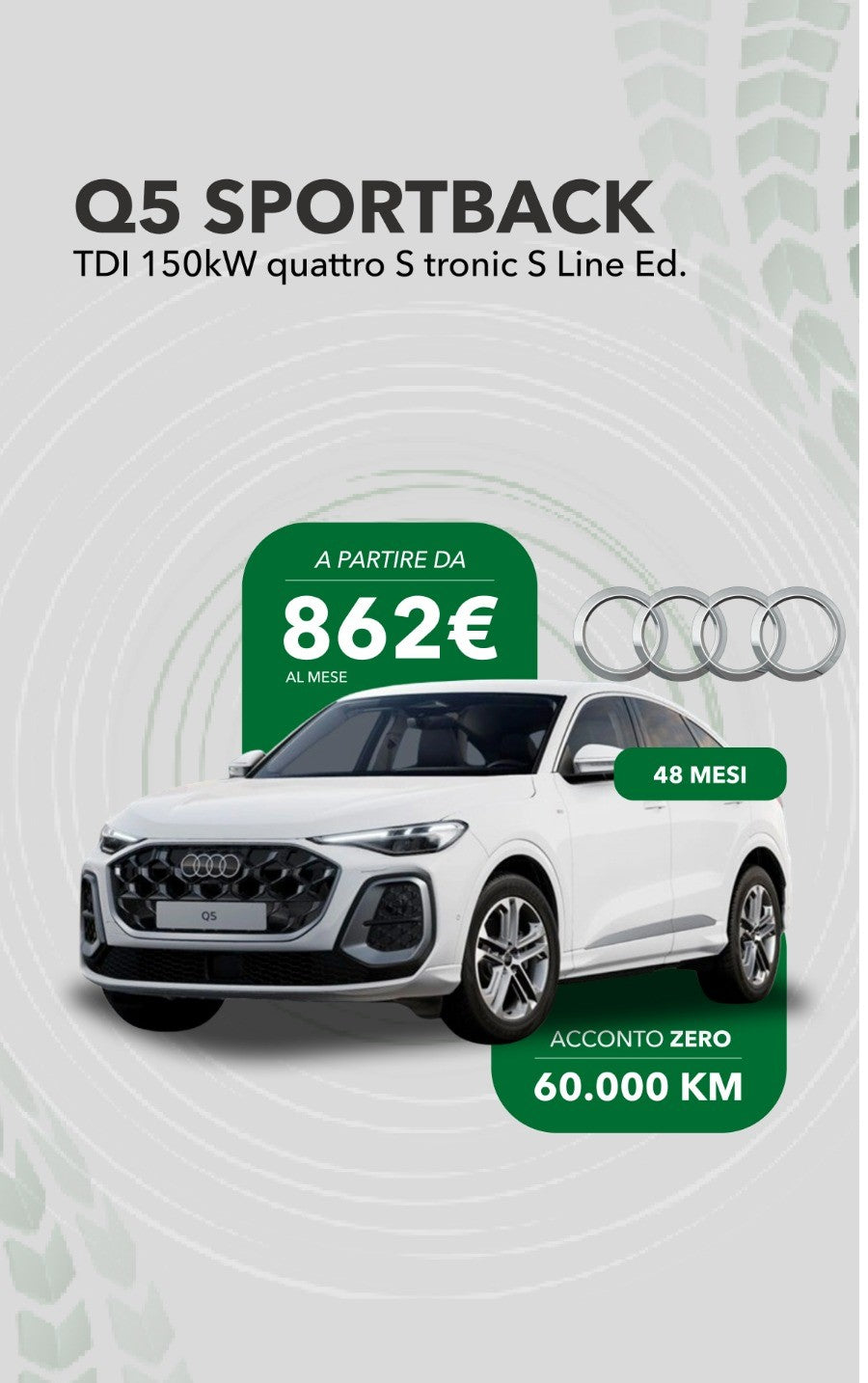 Audi Q5 Sportback TDI 150kW quattro S tronic S Line Ed. - NLT Acconto Zero