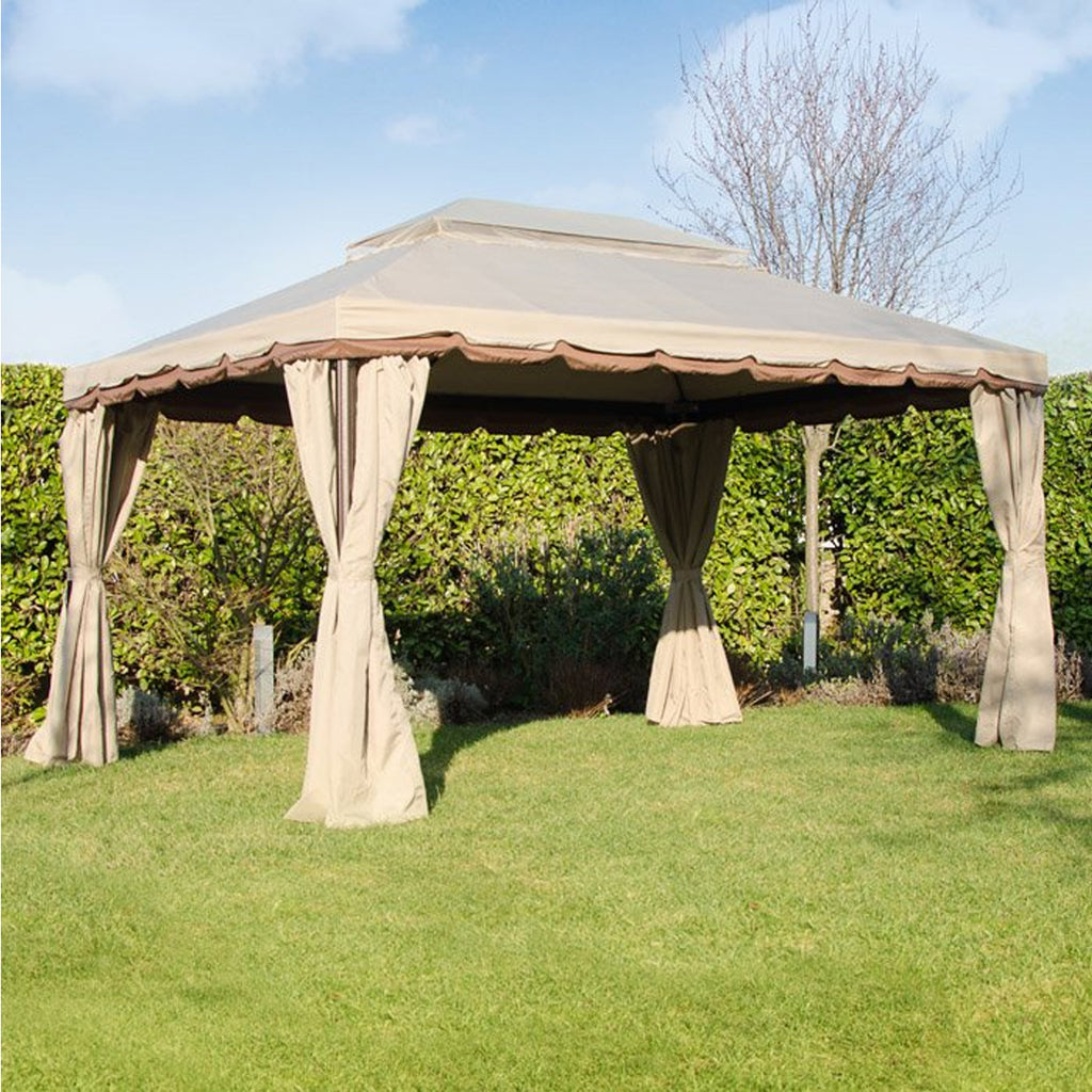 GAZEBO IN ALLUMINIO 3X4M AGADIR ECRÙ - MARKET PRIME SHOP