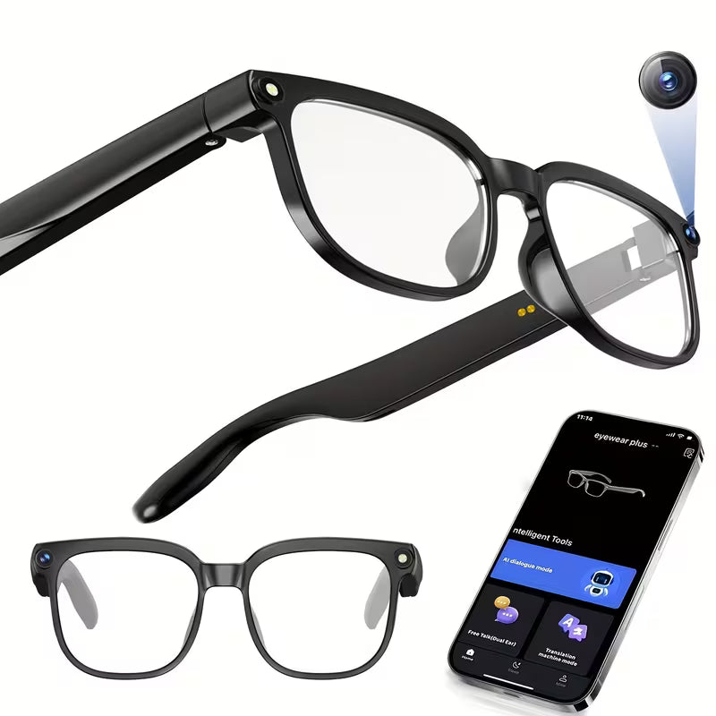 PEJE AI Occhiali Intelligenti Fotocamera Video Traduzione Lenti Fotocromatiche 2GB