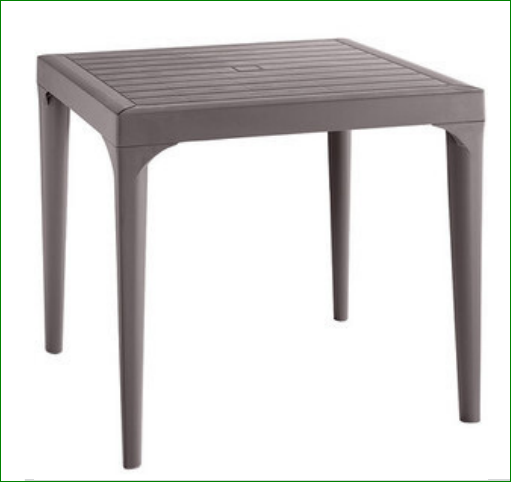 Art. 5035 Tavolo in Resina Malmo Tortora 80x80x74h