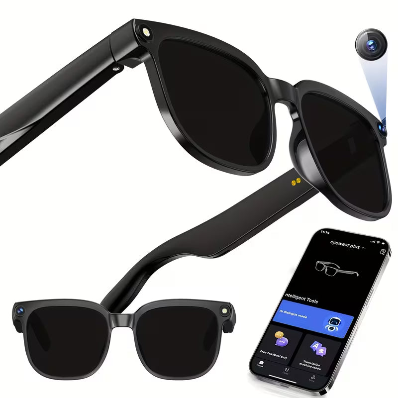 PEJE AI Occhiali Intelligenti Fotocamera Video Traduzione Lenti Fotocromatiche 2GB