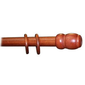 Bastone in Legno a Tiro Ø 35 mm Ciliegio 180 cm Senza Supporti