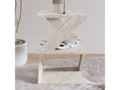 Tavolino laterale in legno- 29 x 29 x 54 cm - Travertino