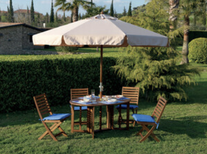 Ombrellone In Legno Palo 48mm Cuba 3x4m
