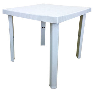 Tavolo da Giardino in Resina Figaro 80x80 cm H72 Bianco