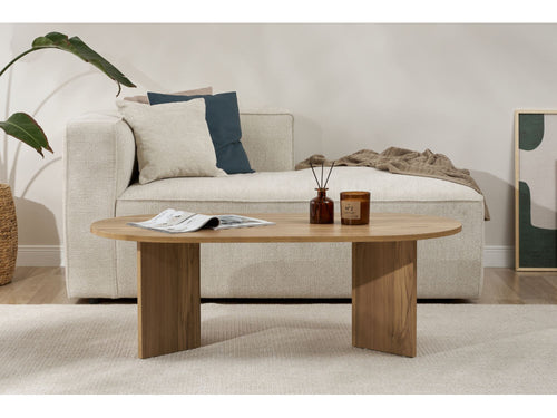 ART. GHF146610 Tavolino da caffè in legno- 60 x 119 x 40 cm - Rovere - MARKET PRIME SHOP
