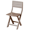 Sedia Pieghevole Gilda in Resina Tortora Set 4 Pezzi
