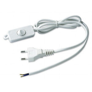 ART. CAP575 CAVO 1,5 M 2X0,75 C/INTERRUTTORE BIANCO