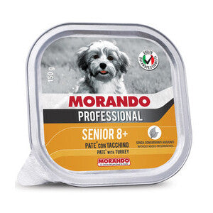 Morando Cibo Umido Cane Paté Tacchino Vaschetta 150 g – Confezione 22 Pezzi