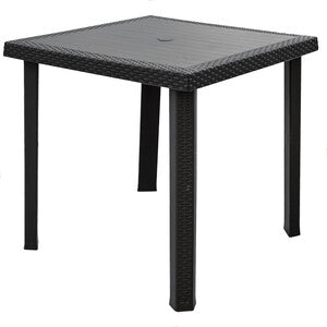 Tavolo Rattan Figaro 80x80xH72 Cm Antracite