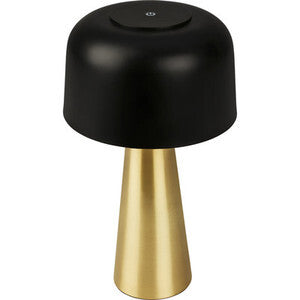 ART. CAP501168 LAMPADA DA TAVOLO BT10005 BATT RICARIC NERO/ORO - MARKET PRIME SHOP