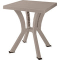 Tavolo da Giardino Rigoletto Elite 60x60 cm H70 Tortora Effetto Rattan