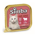 Monge Simba Cibo per Gatti Paté al Manzo 100g - Confezione da 32 Vaschette