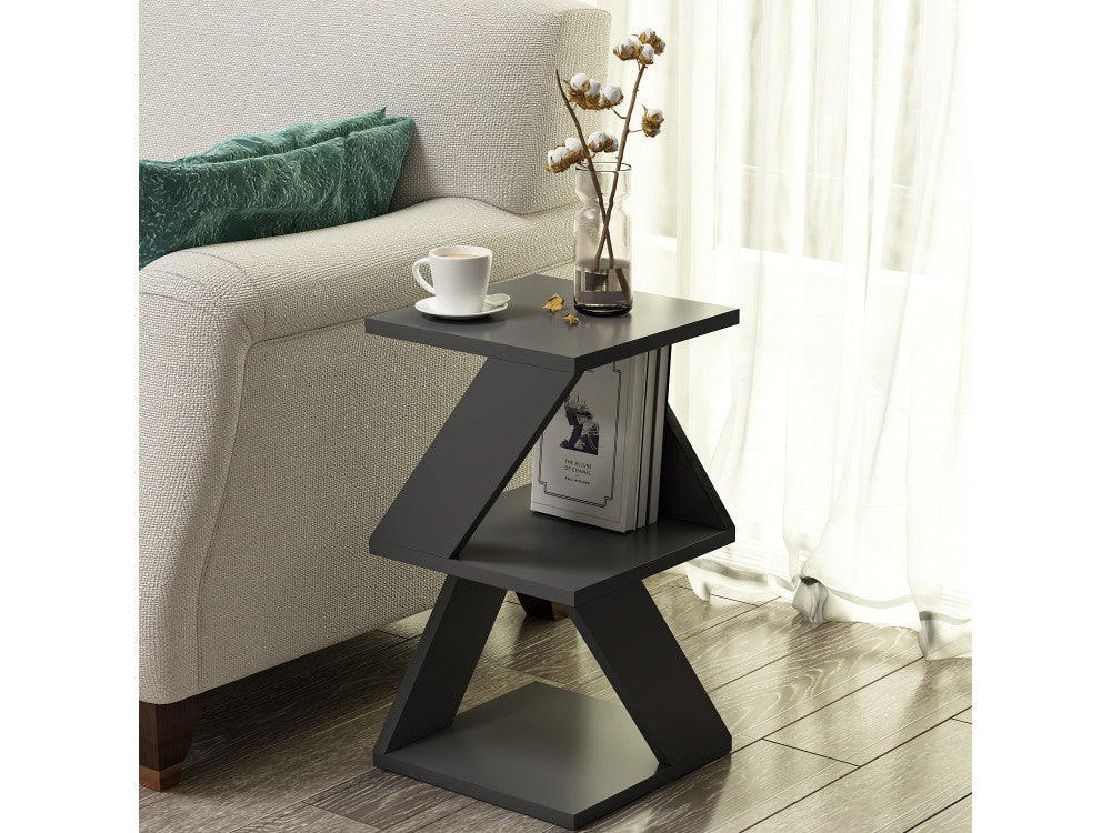 Tavolino laterale in legno - 30 x 30 x 50 cm - Antracite