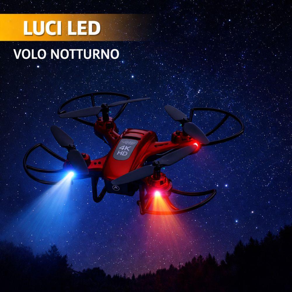 Drone 4K HD WiFi Telecamera Altitude Hold LED Principianti
