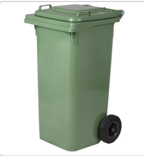 Pattumiera da 240 Litri con Ruote, Colore Verde - Modello MP