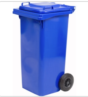Pattumiera Carrellata 120 Litri con Ruote Blu MP