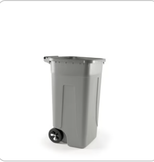 Pattumiera Carrellata 100 L con Ruote Senza Coperchio Professionale