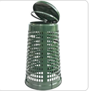 Pattumiera Trespolo 110 Litri Verde Ø38-51xH85 cm Bocca Larga