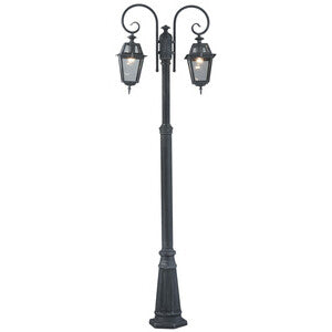Lampione Milano A 2 Bracci Grigio Ghisa