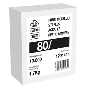 ART. CAP97165 MAESTRI PUNTI SPILLATRICE 80/10 10000 PZ GALVA - MARKET PRIME SHOP