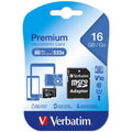 Verbatim Premium Scheda di Memoria MicroSDHC 16 GB con Adattatore SD 80 MBs
