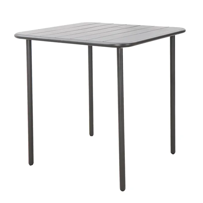 Tavolo da Giardino in Metallo Bilbao 70x70 cm H71 Grigio