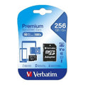 Verbatim Premium Scheda di Memoria MicroSDXC 256 GB con Adattatore SD 90 MBs