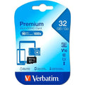 Verbatim Premium Scheda di Memoria MicroSDHC 32 GB con Adattatore SD 90 MBs