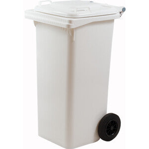 Pattumiera Carrellata 120 L con Ruote Bianca Professionale