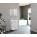 Specchio da Bagno con Contenitore 1 Anta – Bianco | 59x16x60 cm