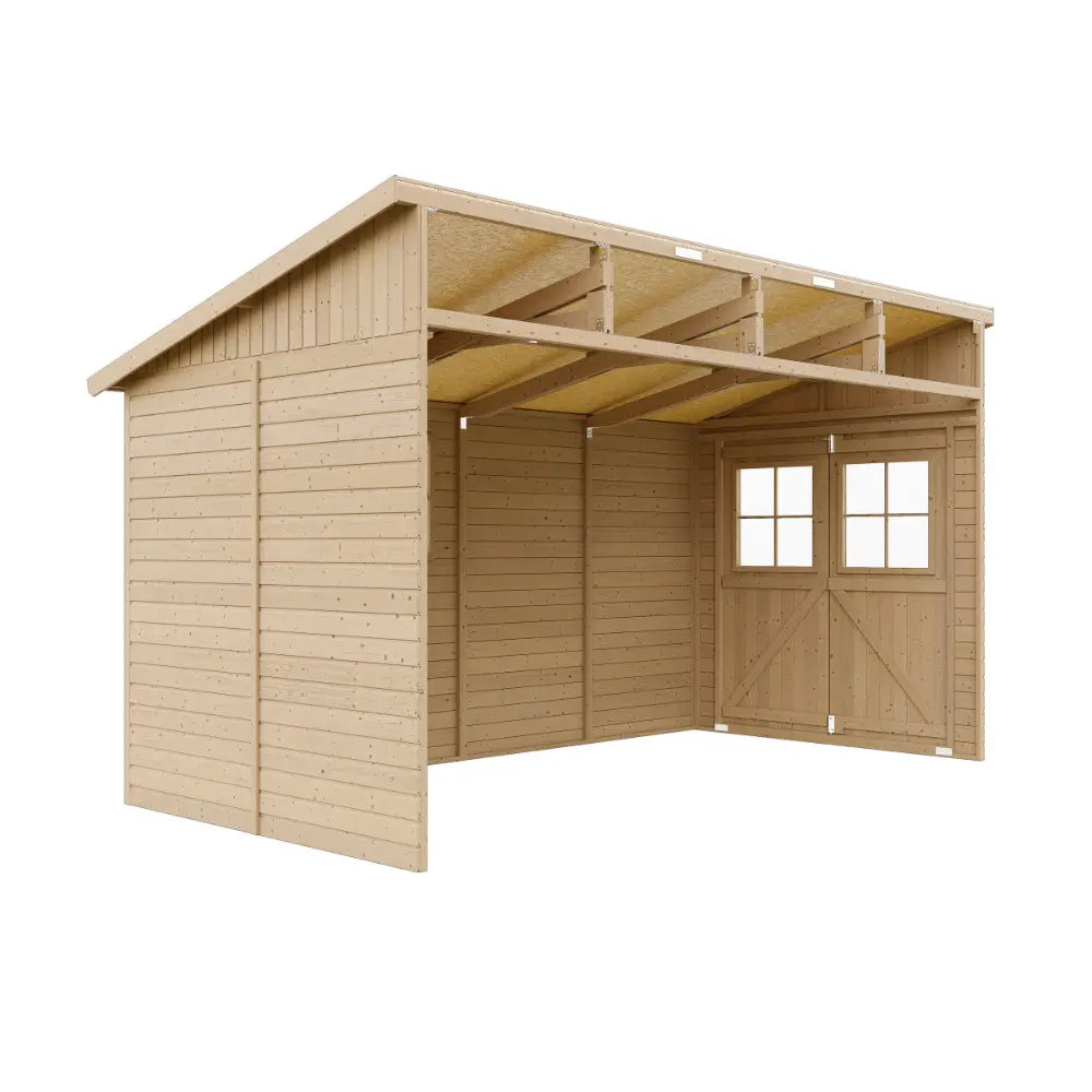 Casetta da Giardino in Legno con Pavimento 201x395 cm 8 m²
