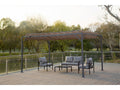 ART. 136287 Pergola bioclimatica in tessuto "Lodge" da 3 x 4 m - Grigio talpa
