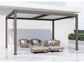 Pergola Bioclimatica Windsor 3x4 m Tortora con Lamelle Orientabili in Alluminio Anti-UV