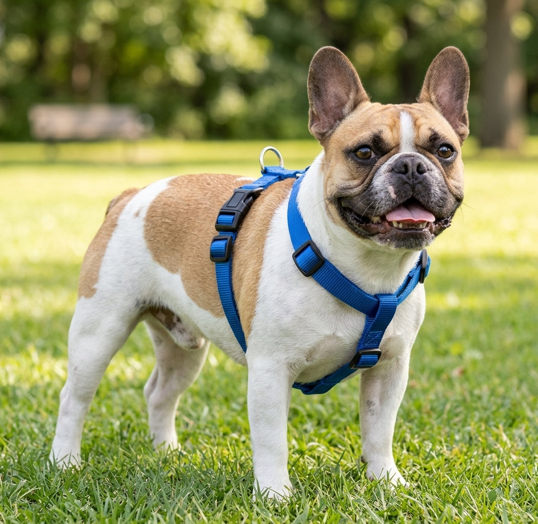 ZOOV Pettorina Regolabile in Nylon Blu per Cani - 15 mm x 35-51 cm