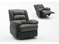 Poltrona Relax Reclinabile Buckingham GHF 95133 – 3 Posizioni Nero/Grigio 160kg