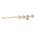 Bastone in Legno a Strappo Ø 11 mm Naturale 120 cm con Supporti