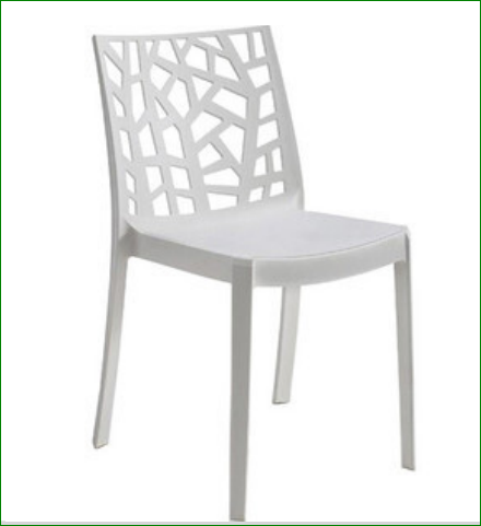 Art. 5027 Sedia in Resina Matrix Bianco per Esterno e Giardino - MARKET PRIME SHOP
