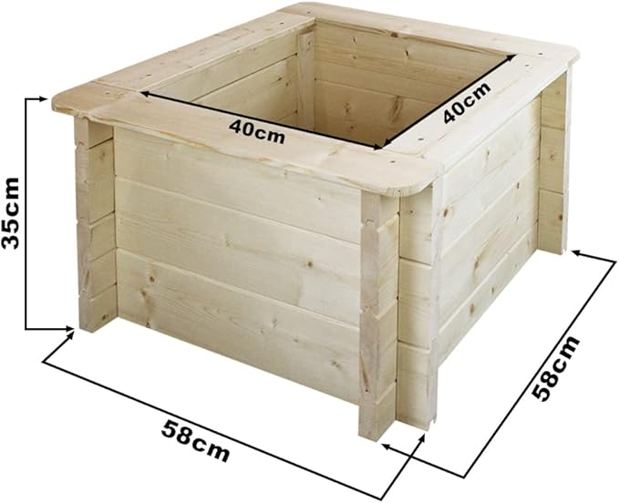 Fioriera in Legno 58x58xH35cm Timbela M616