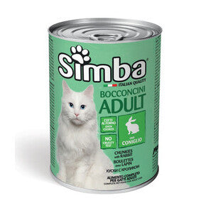 Monge Simba Cibo per Gatti Bocconcini in Salsa al Coniglio 415g - Confezione da 24 Lattine