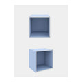 CUBO CONTENITORE COMPONIBILE 35x29x35 CM AZZURRO