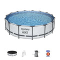 Piscina Rotonda Bestway Steel Pro MAX 457 x 107 cm con Pompa, Scaletta e Telo – Fuori Terra - MARKET PRIME SHOP