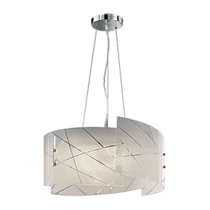 Lampada a Sospensione Sandrina Grande Righe Trasparente Ø50 cm