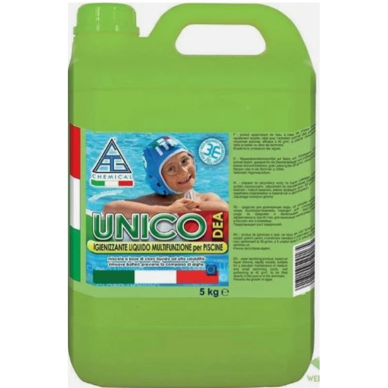 Cloro per Piscina Liquido Multifunzione Unico - 5 Kg