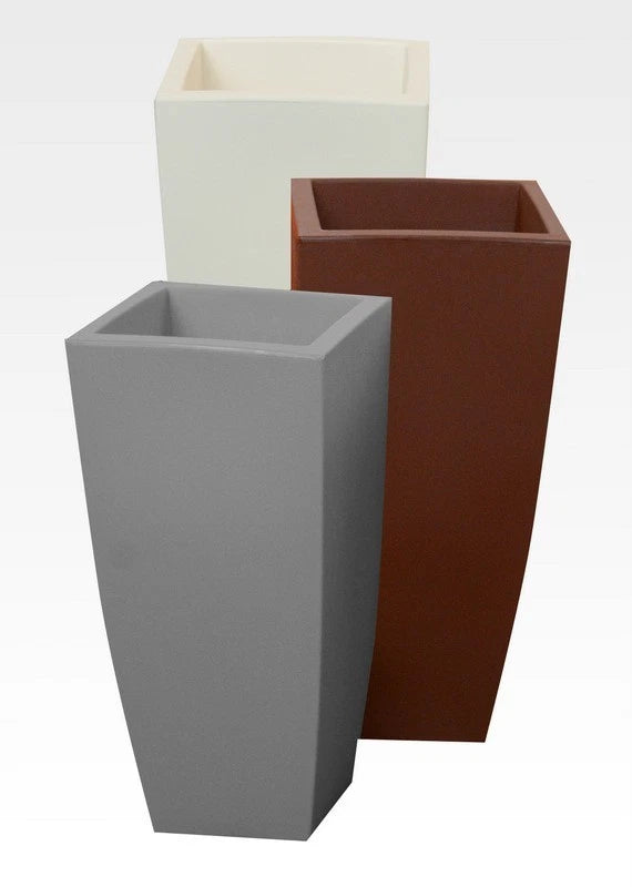 Vaso Stilo Square 33x33x70cm Grigio