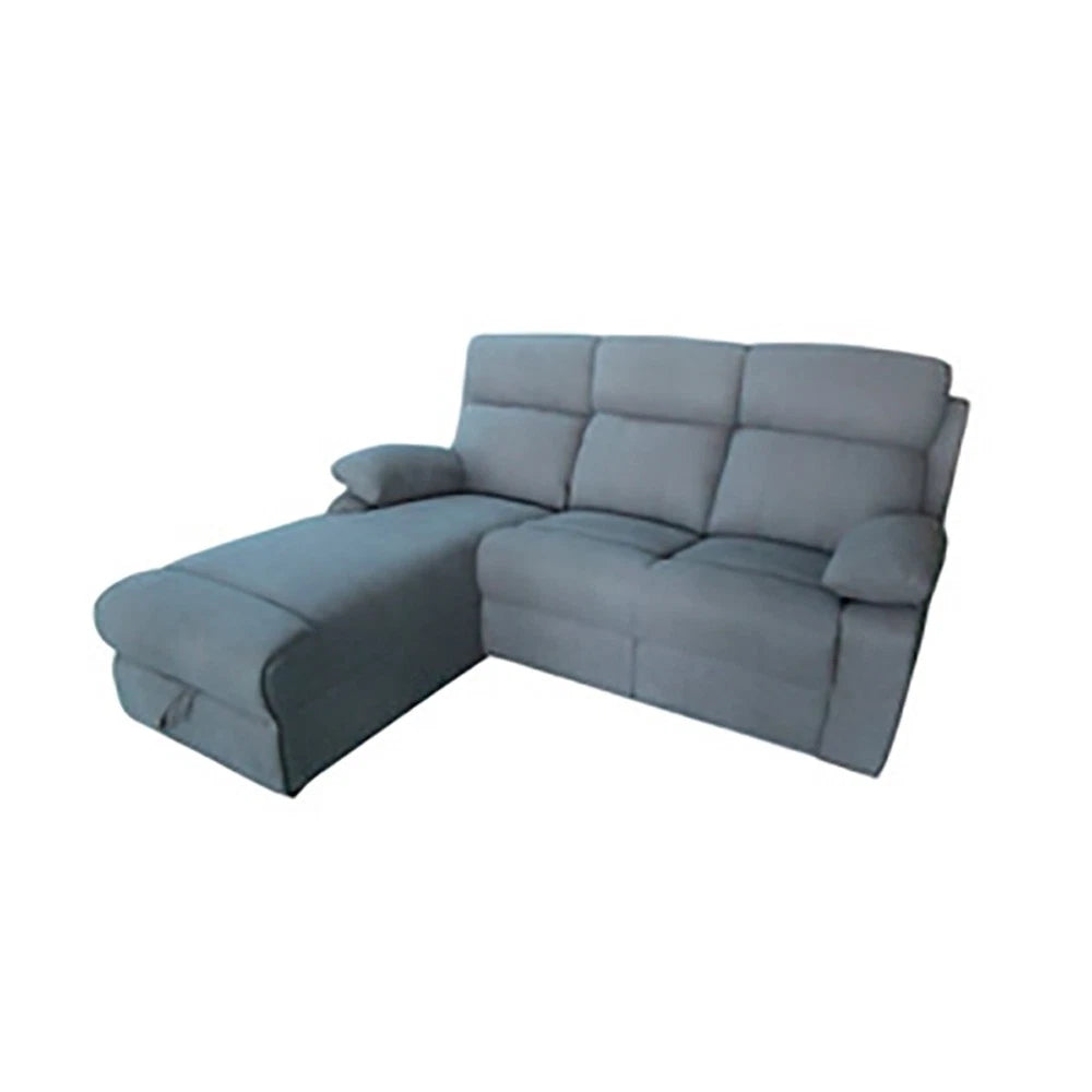 DIVANO ANGOLARE 3 POSTI RECLINER PENISOLA SX GRIGIO