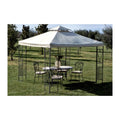 Gazebo Algeri 3x3m Acciaio Decorato Telo Ecru Air-Vent
